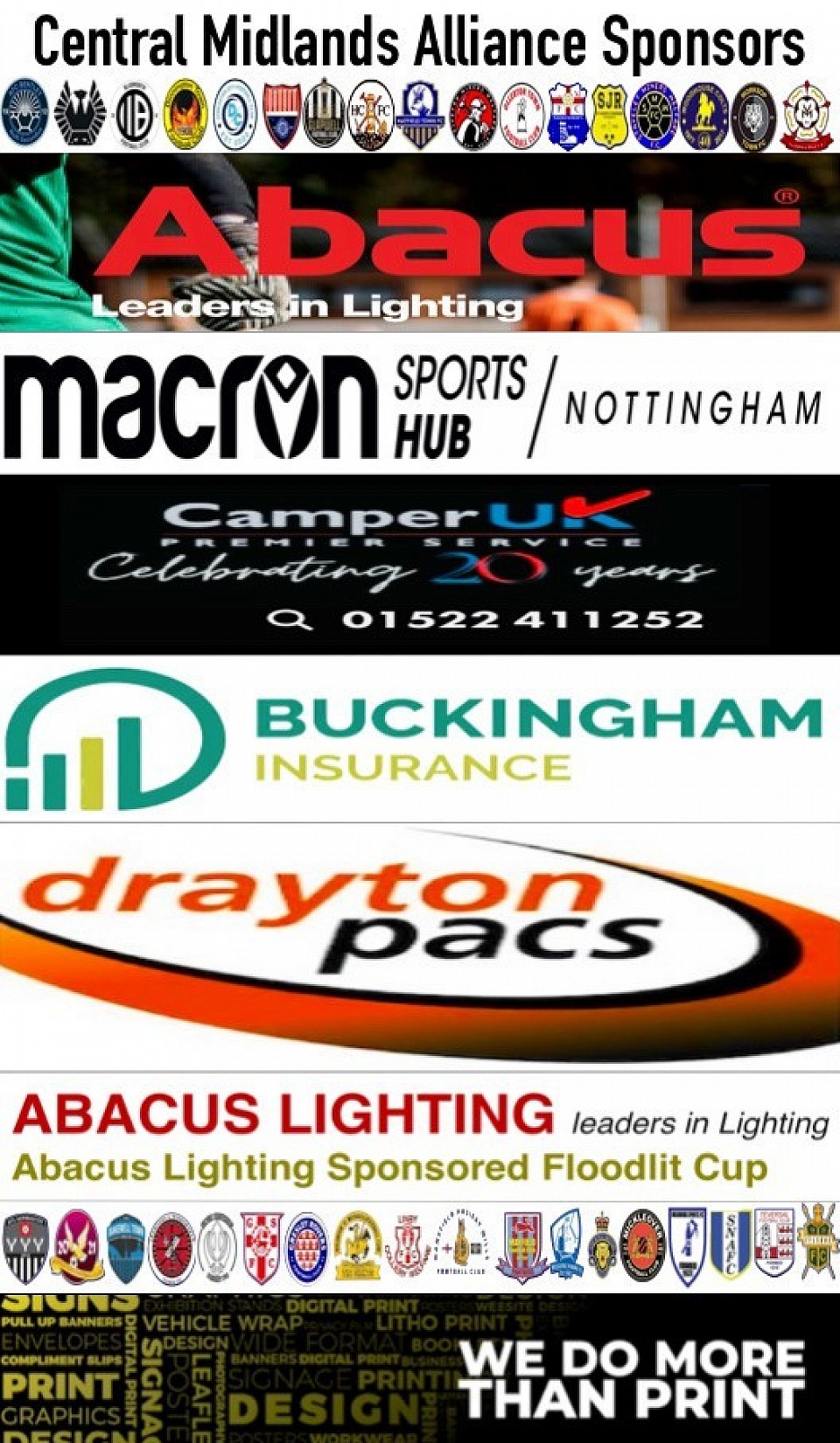 Central Midlands Alliance would like to thank all our proud and dilligent sponsors