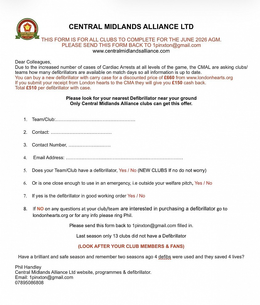 Please fill this form out before every seasons AGM.